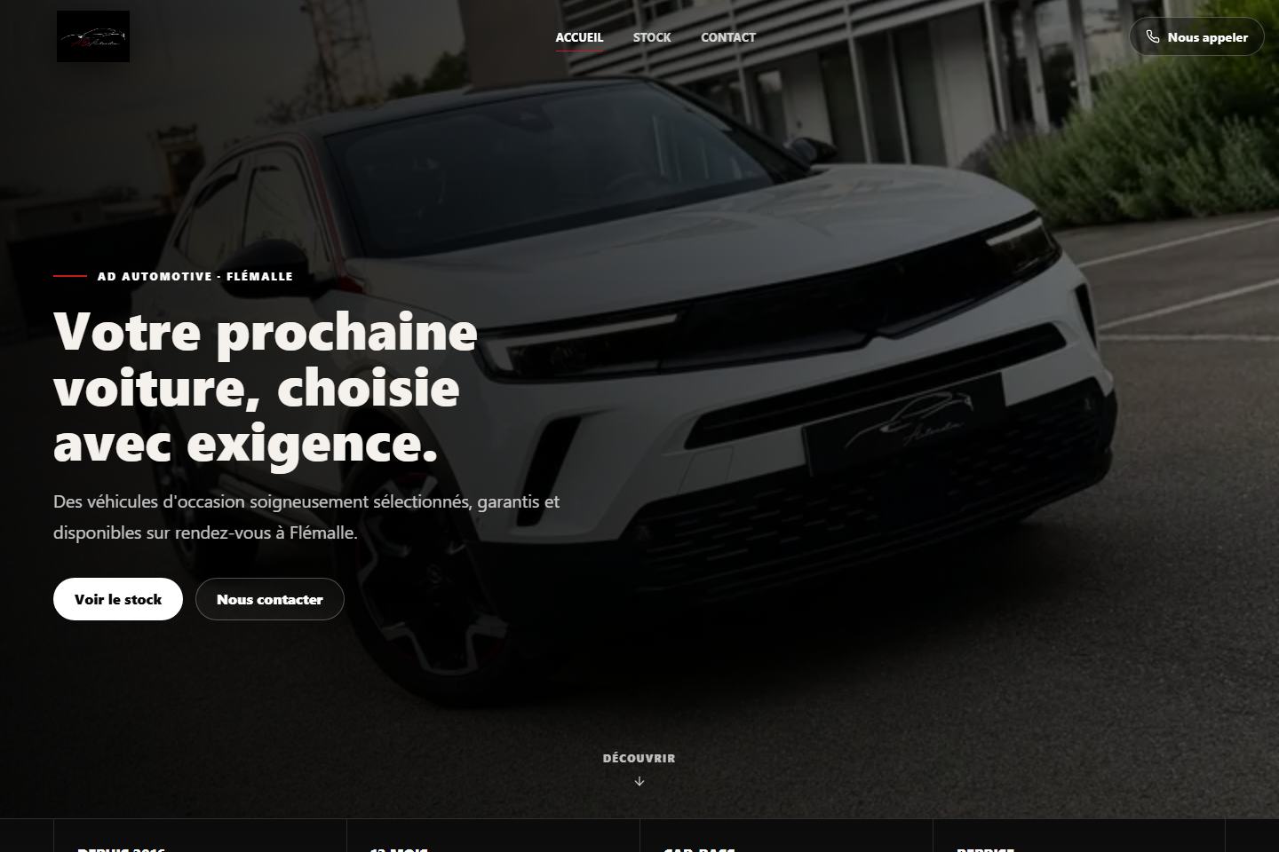 Aperçu du site AD Automotive