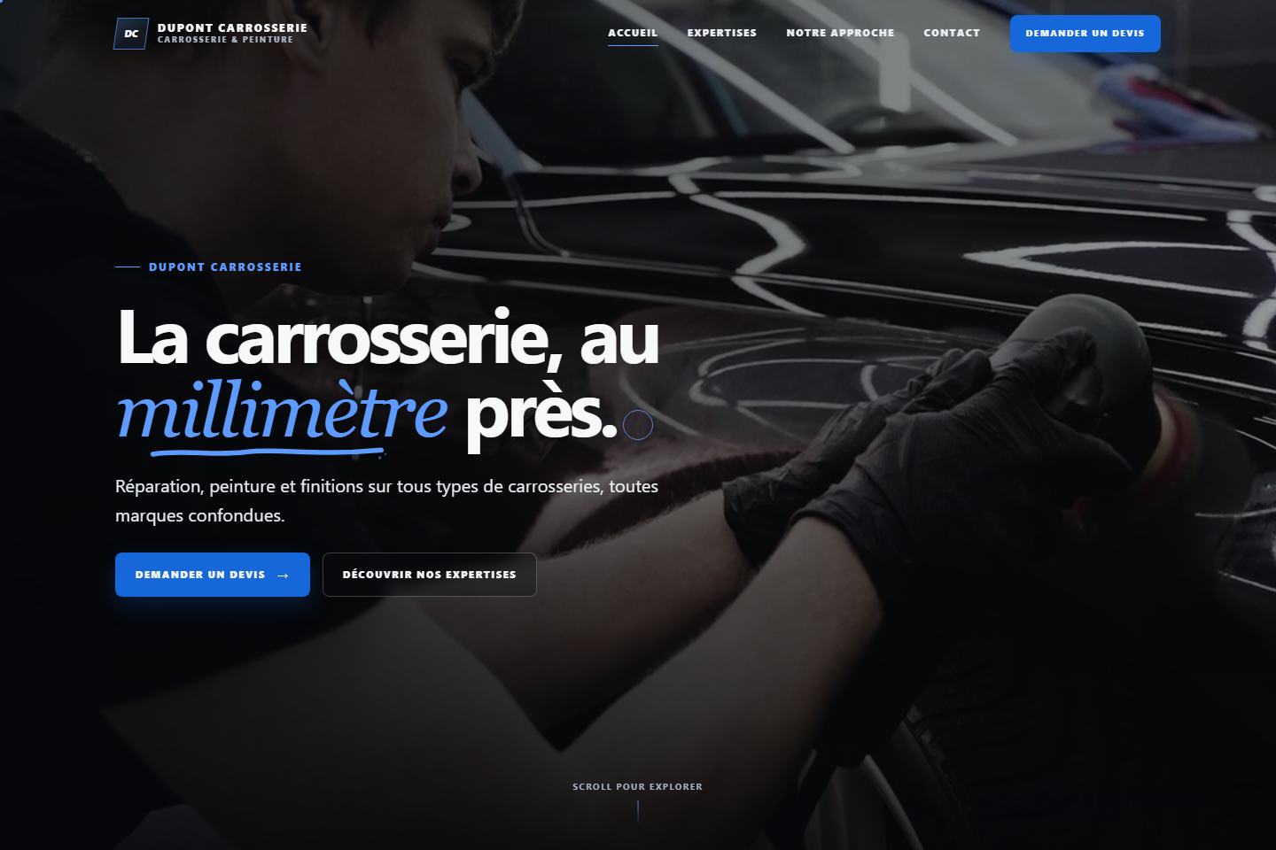Aperçu du site Dupont Carrosserie