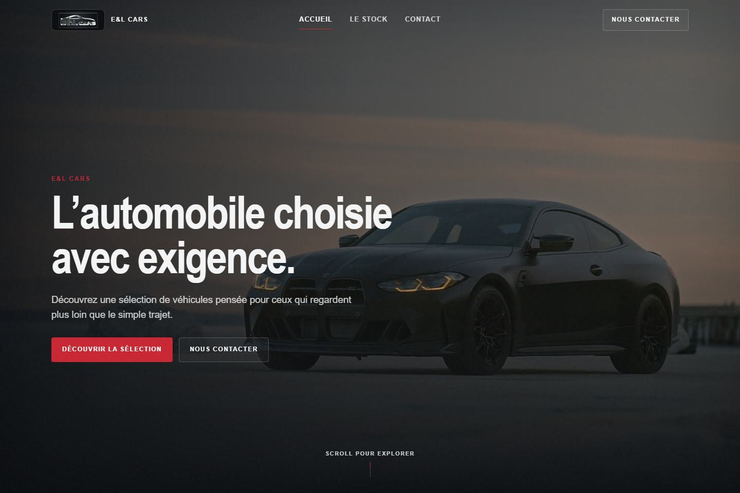 Aperçu du site E&L Cars