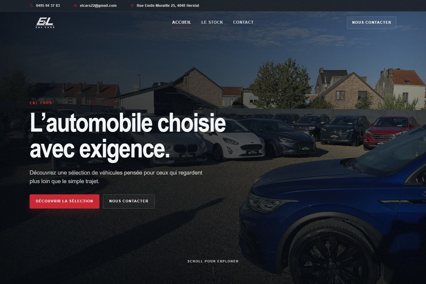 Aperçu du site E&L Cars