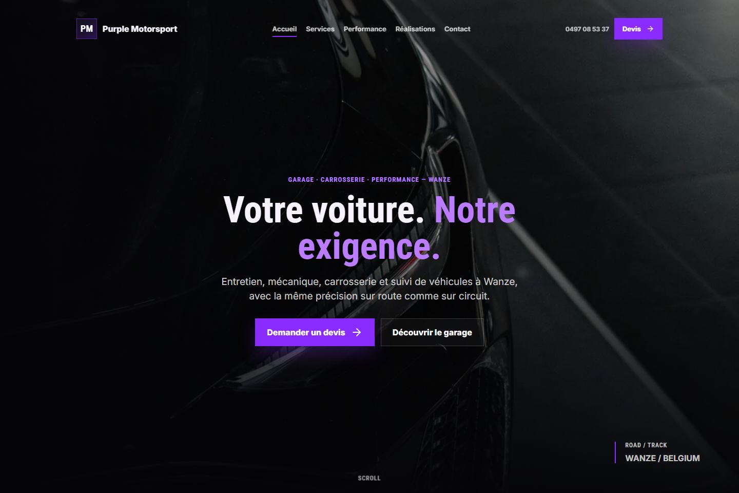 Aperçu du site Purple Motorsport