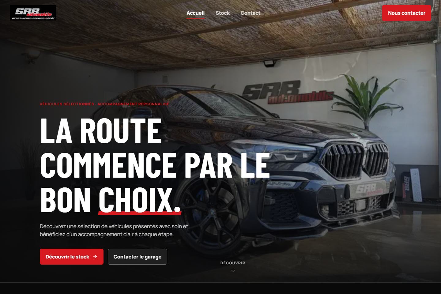 Aperçu du site SRB Automobile