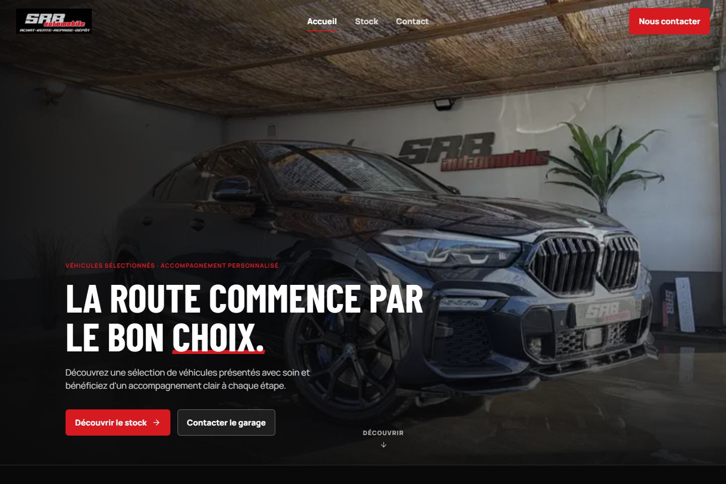 Aperçu du site SRB Automobile